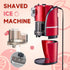 Shaved Ice Machine - Retro Red Snow Cone Maker for Homemade Shaved Ice, Slushie Ice Shaver with Stainless Steel Blade,