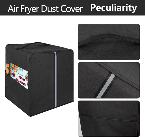 Air Fryer Dust Cover, Compatible with Nuwave Brio 15.5Qt Air Fryer Rotisserie Oven, Dark Grey