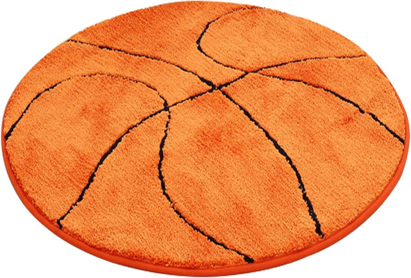 JeogYong Basketball Rug, Soft and Comfy Sports Themed Round Area Rugs Bedroom