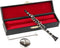 Dselvgvu Miniature Clarinet with Stand and Case Mini Musical Instrument Clarinet Replica Collectible