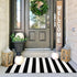 IOHOUZE 2x4.3 Black White Striped Rug, Washable Front Door Mat for Outdoor and Indoor Decor
