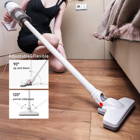Corded Vacuum Cleaner - Handheld 5-in-1 Stick Lightweight Vacuum Broom for Pet Hair and Hardwood Floor Cleaning