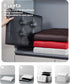 17x13x13in,White Bsketa Folding Storage Ottoman, Foot Stool with Thicker Foam Padded Seat Small Leather Storage Ottoman