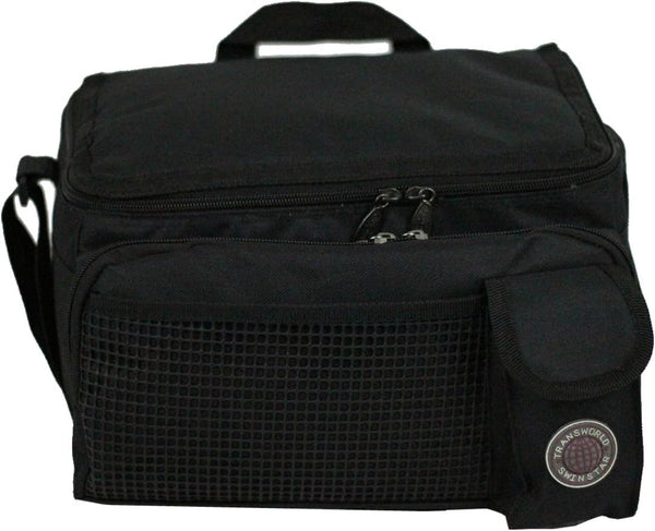Durable Deluxe Insulated Lunch Cooler Bag, 12"x10"x8 1/2", Black by Transworld