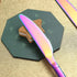 HOMQUEN Rainbow Dinner Knives, 4 Pieces, 9" Stainless Steel Modern Design with Colorful Titanium Plating