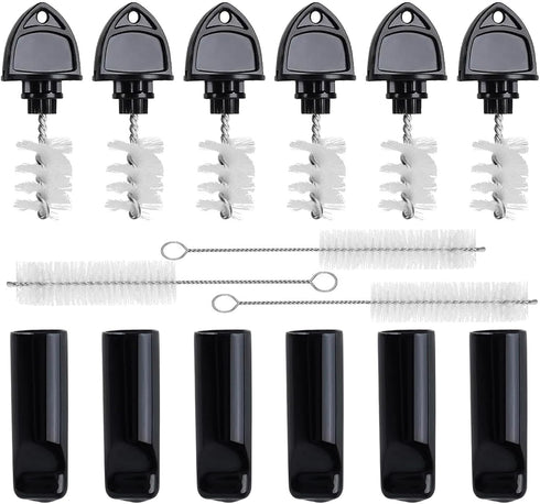 MRbrew Beer Faucet Cap & Plug Covers, 15 Pack Beer Tap Cap Plug Brush, Cleaning Kit for Kegerator Draft Beer Faucet