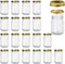 Encheng 12 oz Glass Jars with Lids and Bands, Clear Regular Mouth Mason Jars for Storage, Set of 20