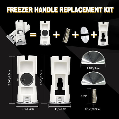 DA61-07540A DA61-08247A Freezer Door Handle Support Kit - Refrigerator Replacement Handles Compatible with Samsung