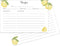 Heart&Berry Lemon Recipe Cards (Set of 50) - 4x6 Double Sided Thick Cards