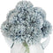 10Pcs Artificial Fake Flower Plants Silk Chrysanthemum Ball Hydrangea Arrangements for Wedding Bouquets Decor Home