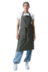 Unisex Utility Bib Apron - Adjustable with Pockets for Kitchen Use