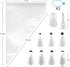 Pastry Bag - 100 Pieces 16 Inch Disposable Piping Bags Set with 8 Decorating Tips for Cake Decorating