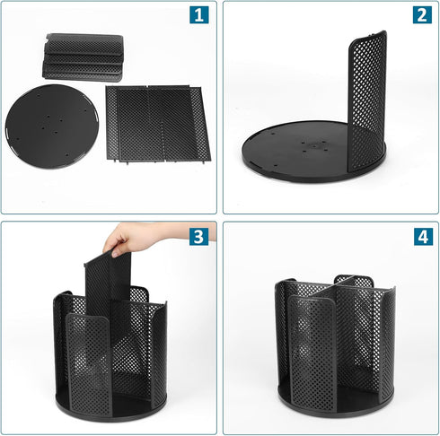 Rotating Cup and Lid Organizer, Coffee Cup Dispenser for Bathroom, Restaurant, Break Room, Kitchen Cabinet, 4