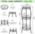 3 33.8 VECELO Tier Metal Outdoor Plant Stand Indoor, Rustproof Stable Tall Iron Flower Stand, Decorative Multiple Heavy