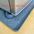 Mini Fridge Mat with Raised Edges, 24" x 24" x 0.8", Drip Tray with 4 Base Stand Pads, Black Mini Fridge Accessories