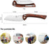 SENBON 440A Stainless Steel Lightweight Pocket Folding Chef Knife, Practical Camping Barbecue Kitchen Knife