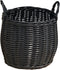 Isidore Round Resin Woven Basket with Handles - Multi-Purpose Organizer for Storage, Laundry, 13" x 13" x 13"