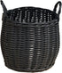 Isidore Round Resin Woven Basket with Handles - Multi-Purpose Organizer for Storage, Laundry, 13" x 13" x 13"