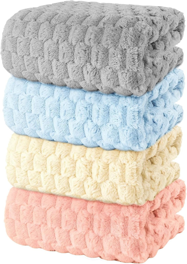 4 Pack Microfiber Bath Towels Large, Super Absorbent, Quick Dry, Plush and