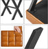 LG-71J IBUYKE Square Makeup Stool with X-Leg Foot Rest, PU Footrest, Ottoman Seat, Multi-Use as Small Side Table