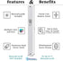 3-Pack Classic Aluminum Mezuzah Case for Mezuzah Scroll (with Nail), Weather Proof, Easy Peel and Stick (White, 5.5inch)