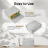 QUISBE (Silver-2 Pack) Disposable Hand Towel Box Cover Compatible with Kleenex Disposable Paper Hand Towels, Leather