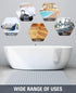 34.3" 23.3" Yolife Extra Large Shower Mat, L x W TPE Anti Slip Stand Up Shower Mat with Drain Holes and Suction Cups
