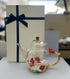 Creative Crystal Glass Teapot for Kung Fu Tea, Good Gift for Sister, Mom, Grandma, Red Rose