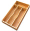 Bamboo Kitchen Drawer Silverware Organizer, 7 Inch Tray Holder for Small Drawer, 4-Slots for Flatware Storage