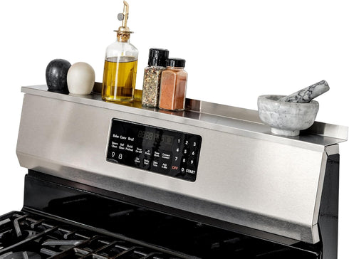 StoveShelf 24" Apartment Length Stainless Steel Finish Magnetic Shelf for Kitchen Stove