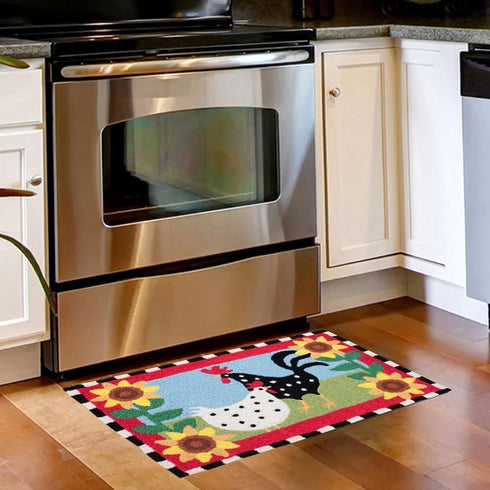 Jellybean Funky Chickens Area Accent Rug