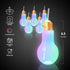 Windy City Novelties 6 Pack LED Light Up White Light Bulb Cup with Straw