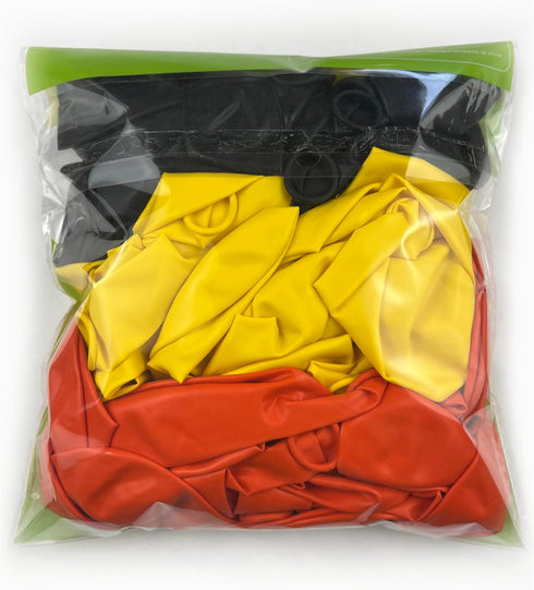 Yellow Black Orange Balloons, 100 Pack 12 inch Latex Balloons for Birthday Wedding Baby Shower Party Decoration