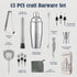 13-Piece Set Set Bartender Kit Bar Tool Boston Cocktail Shaker with Muddler,Strainer,Jigger,SpoonHome Bar Accessories