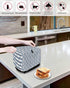 Nautical Anchor 2 Slice Toaster Cover - Small Appliance Dustproof Cover with Black White Geometric Stripes