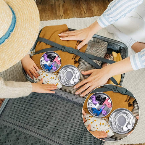 Aluminum Tin Cans, 24pcs 4 OZ Metal Round Tins Containers with 4pcs Stickers & Double-ended Scraper Set for Candle