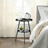 SYQ Round Metal Side Table Small End Table for Indoor Outdoor, Mid Century Modern Decor, Simple Circle Accent Table