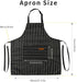 Tosewever 2 Pieces Kitchen Cooking Aprons, Adjustable Bib Aprons with 2 Pockets for Women Men, Black/Brown