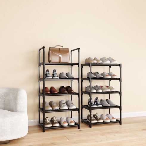 COAPUKT 10 20-25 Closet Tier Tall Shoe Rack Organizer Pairs Shoe Tower Shelf,Metal Shoe Storage,Lager Shoe Storage