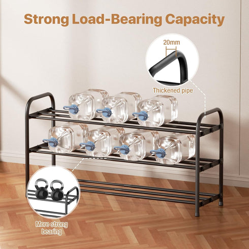 3-Tier Rack,17-31 Closet, Expandable Shoe Adjustable ShoeRack for Shoe Organizer,Suitable for Small Spaces,Small Front