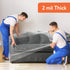 IMPRESA Variety 4 Pack Plastic Furniture Covers for Moving & Storage - Couch Covers for Sofa, Loveseat & Armchairs