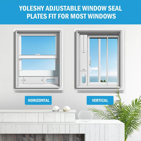Portable Air Conditioner Window Kit with Coupler, Adjustable Seal for AC Unit, Universal Ducting (5.9 Inches Diameter)
