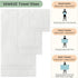 6-Piece Set, 600GSM 100% 2 Packaging, SEMAXE Solid Towel White, Cotton, Each of Bath Towel, Hand Towel, and Washcloths
