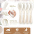 Mother of Pearl Caviar Spoons - 12 Pieces with Round Handle for Caviar, Egg, Ice Cream Serving