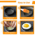 Generic 3.5" Set 4 Nonstick Stainless Steel Egg Rings of with Oil Brush, Round Crumpet Ring Mold for Muffins Pancake