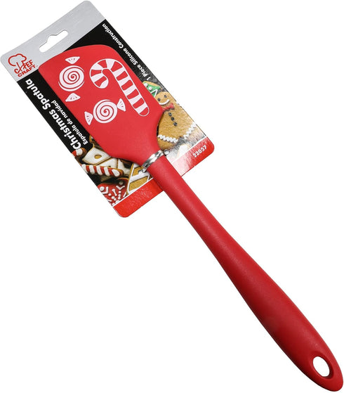 Chef Craft Select Silicone Christmas Spatula, 11 Inches Long, Red
