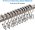 Shower Curtain Hooks Rings – TENOVEL Double Sided Rust Proof Hooks for Bathroom Shower Rods, Brushed Nickel, Set of 12