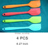 zYoung 4 Pcs Silicone Spatulas, Heat Resistant Rubber Scrapers, Seamless One Piece Design, Small Baking Mixing Tool