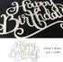 Allazone 1 PCS 'HAPPY BIRTHDAY' Cake Topper & 7 PCS Pentacle Stars Cake Toppers Decoration, Silver