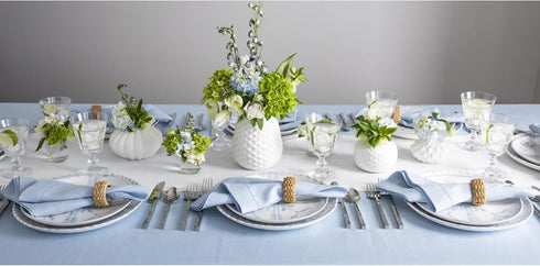 Solino Home Linen White Table Runner - 72 Inches Long, 100% Pure Linen Hemstitch 14 x 72 Inch for Dining